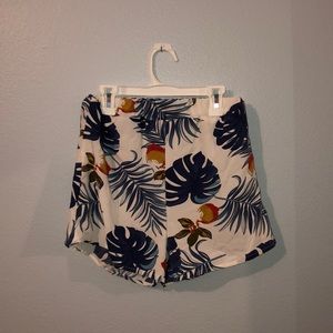 Tropical print shorts